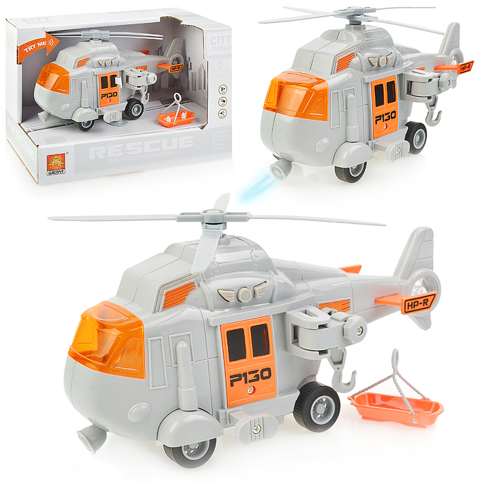 Вертолет WY760E "Спасатель" 1:20 (свет, звук) в коробке
