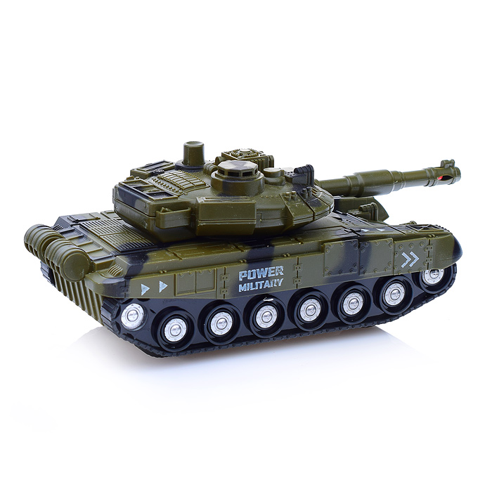 Танк WY741A с пусковой установкой 1:20 (свет, звук) на батарейках, в коробке