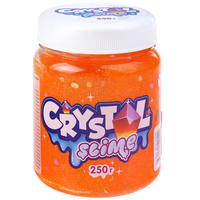 Игрушка Crystal slime, апельсиновый, 250г 