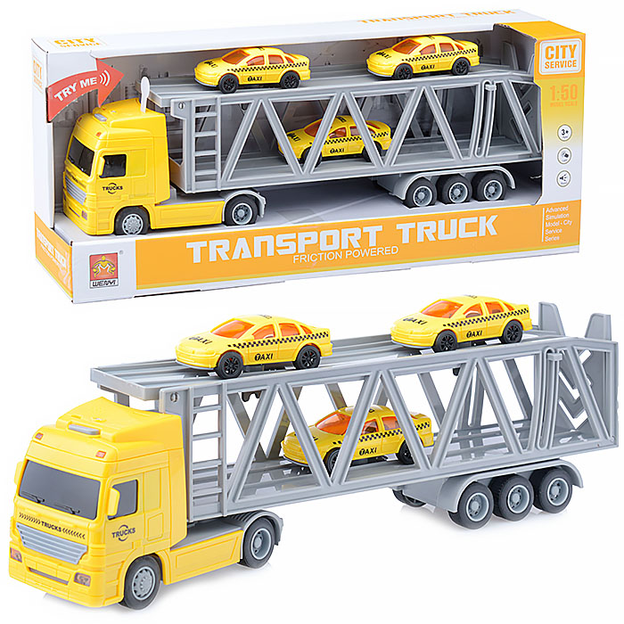 Автовоз WY792A "Перевозка такси" 1:50 (свет, звук) в коробке Автовоз WY792A "Перевозка такси" 1:50 (свет, звук) в коробке