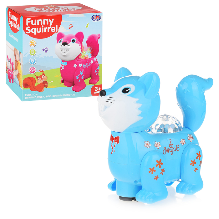 Развивающая игрушка NR617-59 "Бурундук" на батарейках, в коробке