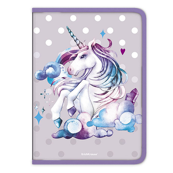 Папка   на молнии пластиковая Dream Unicorn, A4 