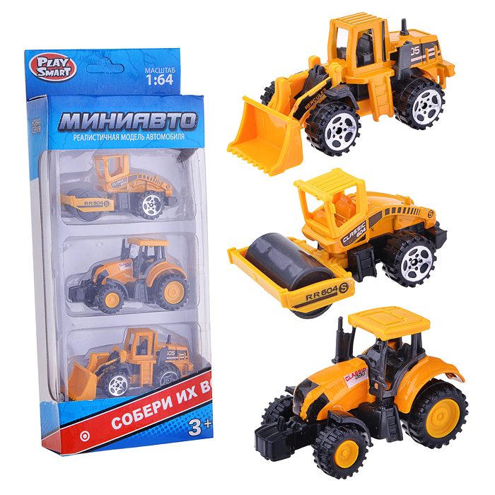 Набор техники 6389-1 "Мини Авто" строительная, в коробке Набор техники 6389-1 "Мини Авто" строительная, в коробке