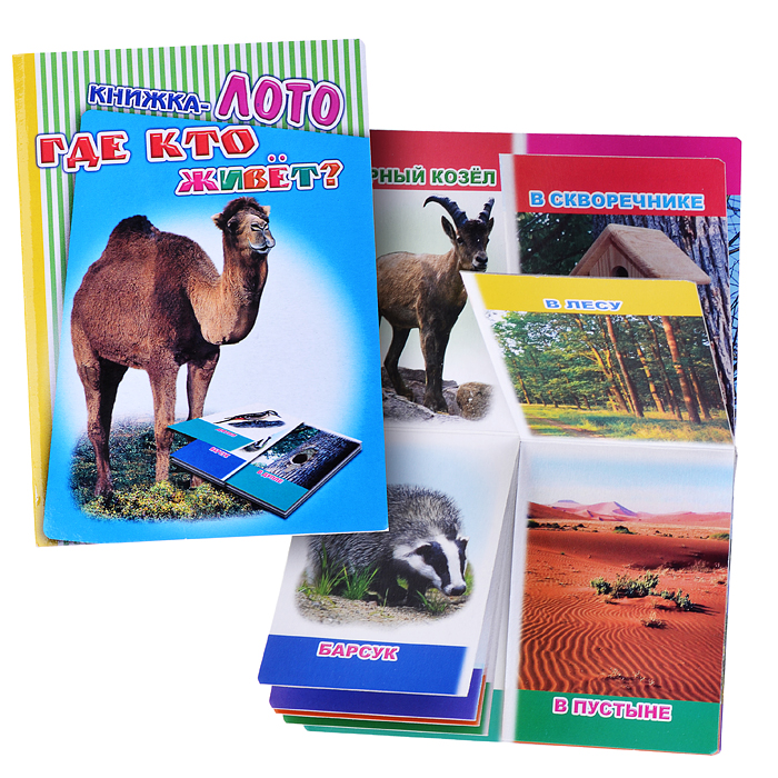 Книга Лото. Где кто живет? (Алфея) Книга Лото. Где кто живет? (Алфея)