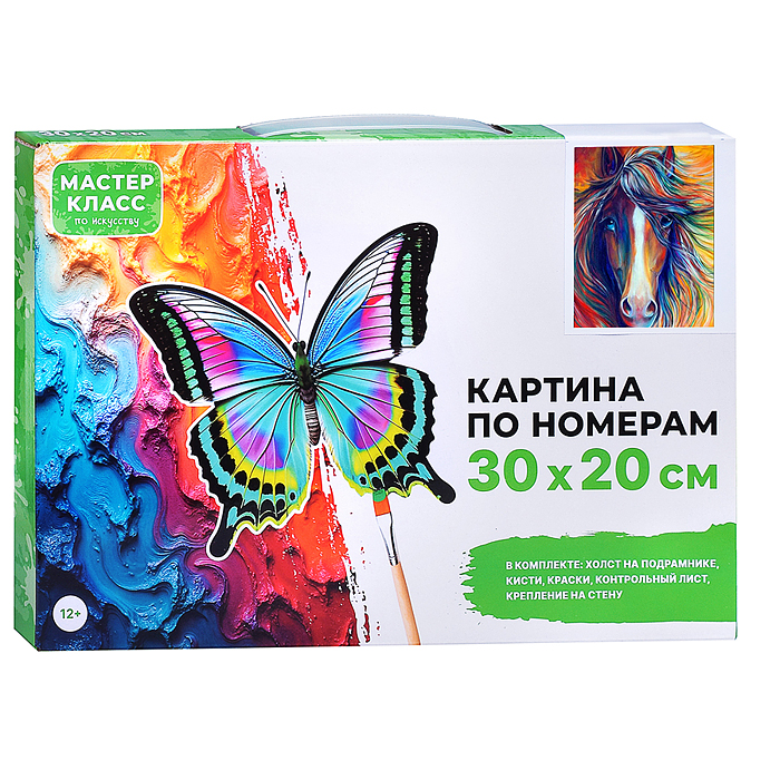 Набор для рисования MKR3020-12 "Картина по номерам 30х20 см. Чарующая лошадь" 