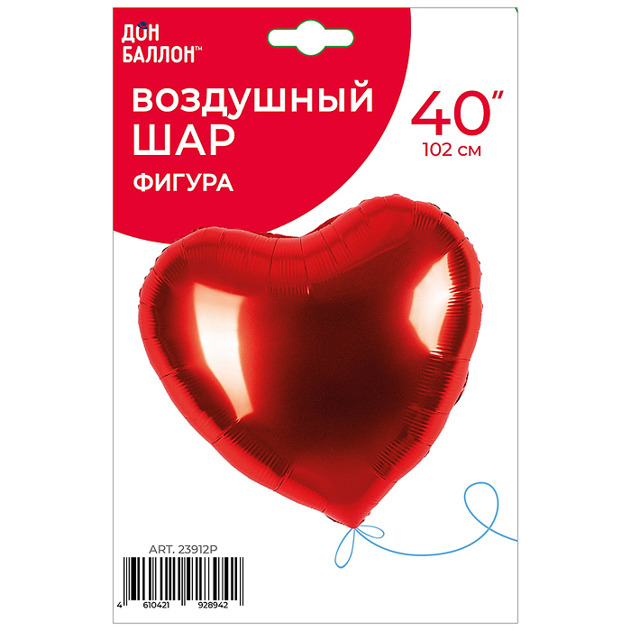 Фото к товару Шар (40''/102 см) Сердце, Красный, 1 шт. в уп. Шар (40''/102 см) Сердце, Красный, 1 шт. в уп.