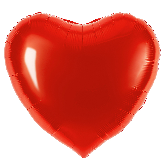 Шар (32''/81 см) Сердце, Красный, 1 шт. в уп.