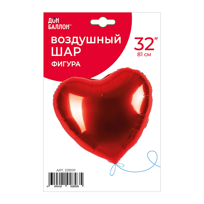 Фото к товару Шар (32''/81 см) Сердце, Красный, 1 шт. в уп. Шар (32''/81 см) Сердце, Красный, 1 шт. в уп.