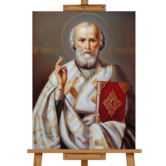 Мозаика алмазная MKA4030-57 "Николай Чудотворец" 30*40см.