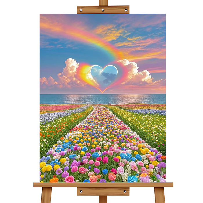 Мозаика алмазная MKA5040-13 "Цветочная поляна" 40*50см.