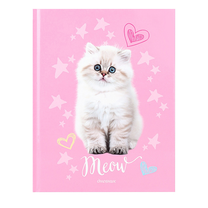 Дневник 5-11кл, тв обл, глянц/лам, 48л, Calligrata "Котик" 