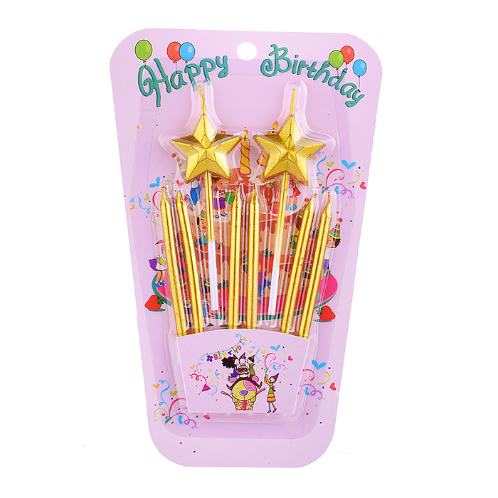Набор свечей праздничных 00-7042 "Happy birthday"