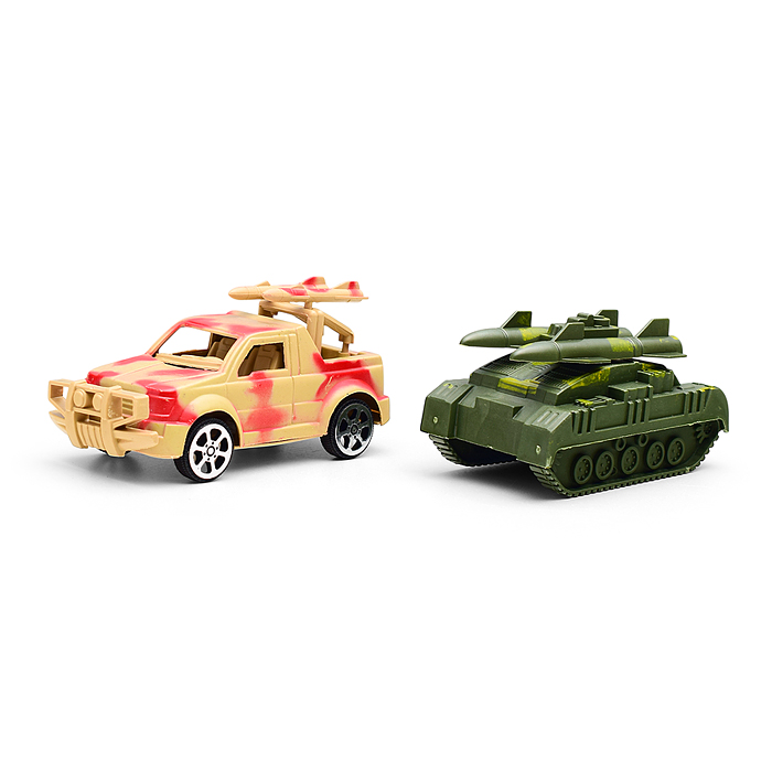 Автовоз 6613 "Военный" с танком и машиной, под колпаком