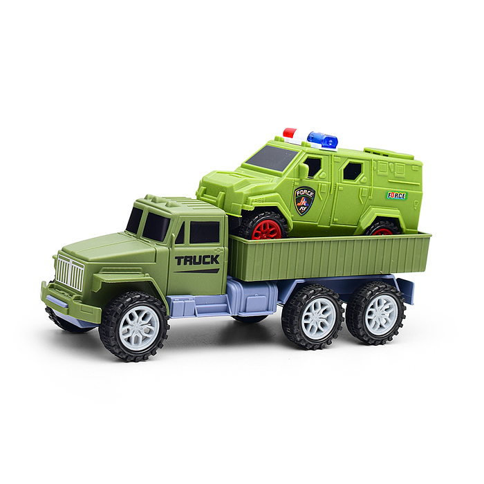 Автовоз 507 "Военный конвой" с машиной, под колпаком