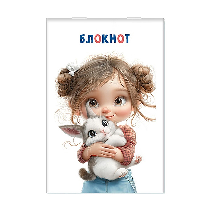 Блокнот А7 клетка 16л. "Друзья-малыши"
