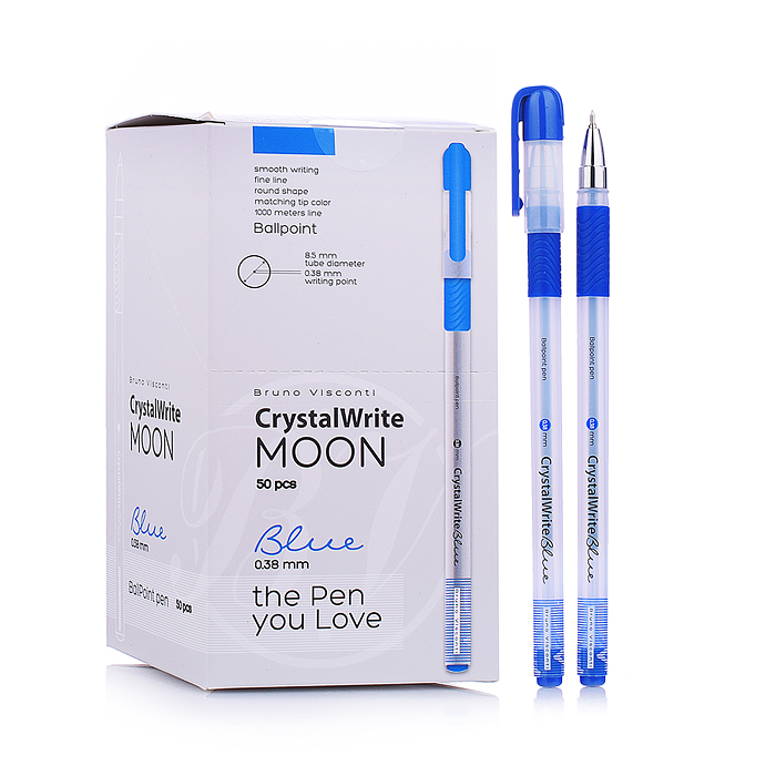 Ручка шариковая "CrystalWrite.Moon" 0.38 мм, синяя
