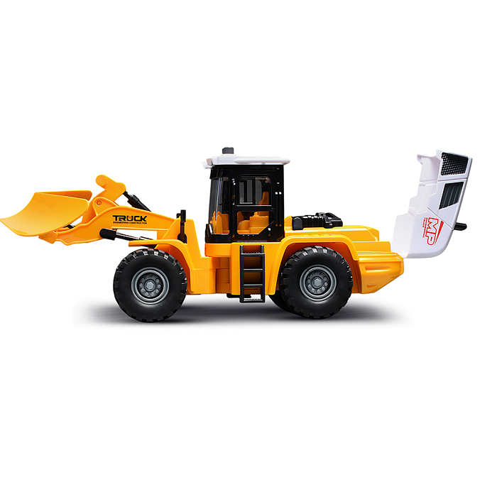 Трактор JS129A-1 "Строитель" 1:16 (свет, звук) в коробке (желтый)