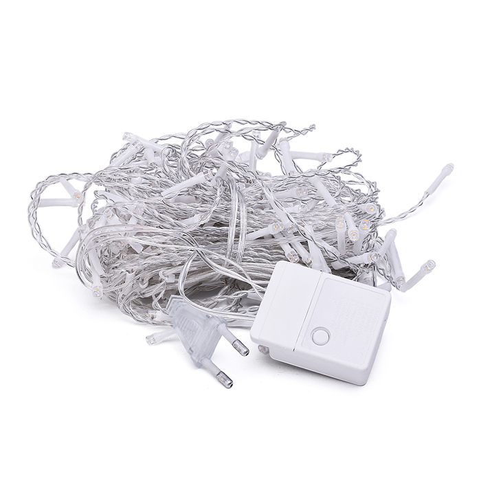 Фото к товару Электрогирлянда, 10м, 100 ламп, теплый Электрогирлянда, 10м, 100 ламп, теплый