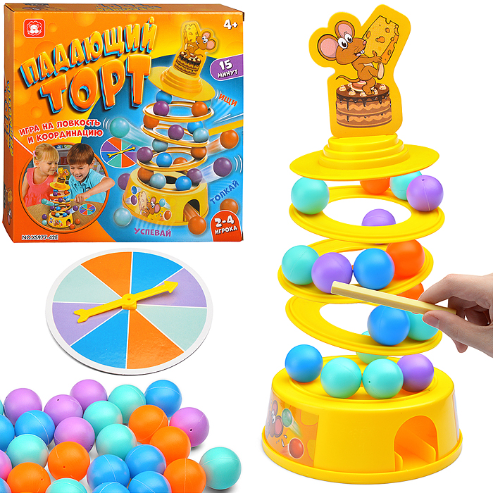 Игра настольная XS977-42E "Падающий торт" в коробке Игра настольная XS977-42E "Падающий торт" в коробке