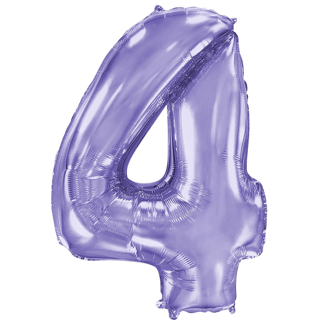 Шар (40''/102 см) Цифра, 4, Сиреневый, 1 шт. в уп. Шар (40''/102 см) Цифра, 4, Сиреневый, 1 шт. в уп.