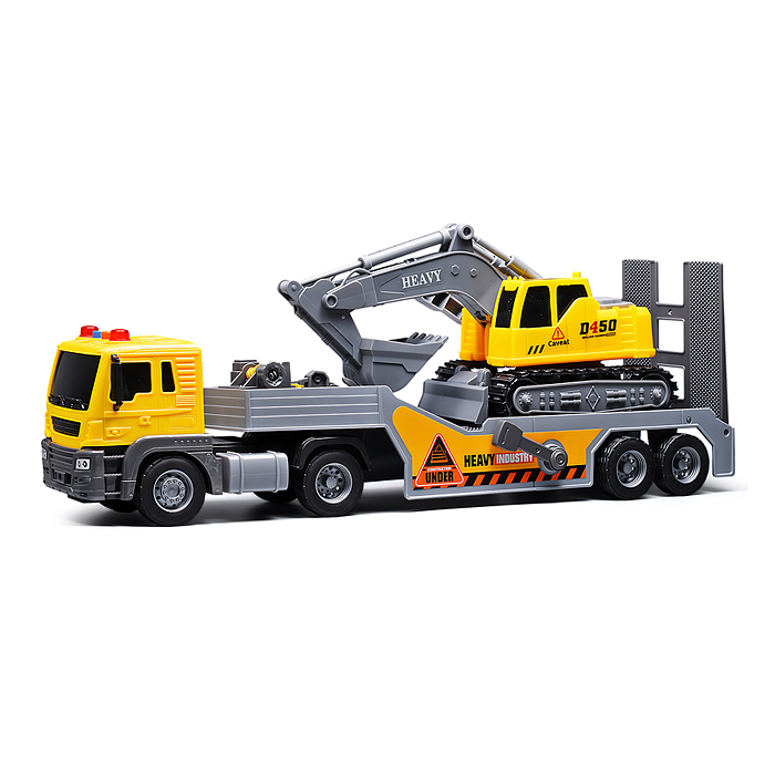Фото к товару Машина JS202B-1 "Автовоз строительный" 1:16 (свет, звук) в коробке Машина JS202B-1 "Автовоз строительный" 1:16 (свет, звук) в коробке