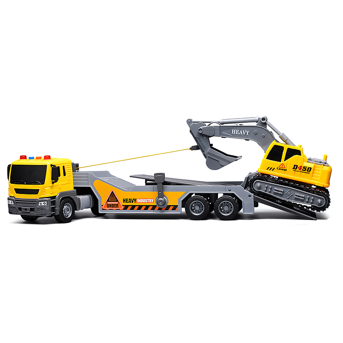 Фото к товару Машина JS202B-1 "Автовоз строительный" 1:16 (свет, звук) в коробке Машина JS202B-1 "Автовоз строительный" 1:16 (свет, звук) в коробке