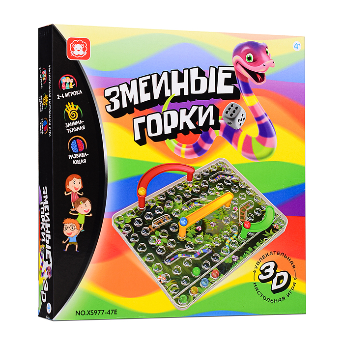 Фото к товару Игра настольная XS977-47E "Змеиные горки" в коробке Игра настольная XS977-47E "Змеиные горки" в коробке