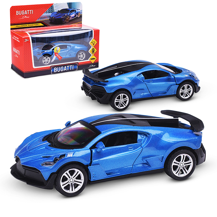 Модель металл свет-звук bugatti divo 14,9 см, (двери) инерция, спойлер  Модель металл свет-звук bugatti divo 14,9 см, (двери) инерция, спойлер
