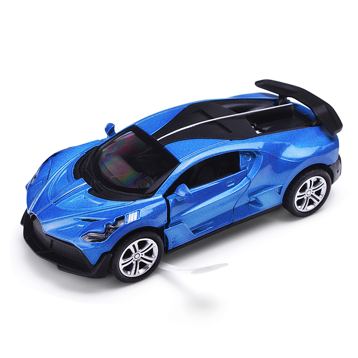 Модель металл свет-звук bugatti divo 14,9 см, (двери) инерция, спойлер 