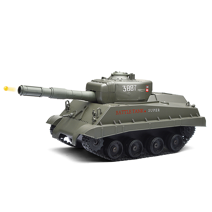Боевой танк 9343 р/у, на аккумуляторных батарейках, з/у, с пульками, в коробке