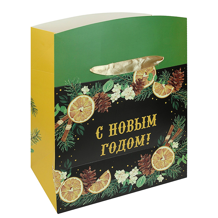 Подарочный пакет-коробка 22,5*20*13,5(М) "Аромат зимы"  Подарочный пакет-коробка 22,5*20*13,5(М) "Аромат зимы"