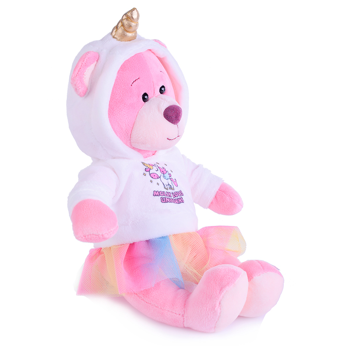 Мишка Молли в Худи Единорога и Юбке-Сетке, 21 см