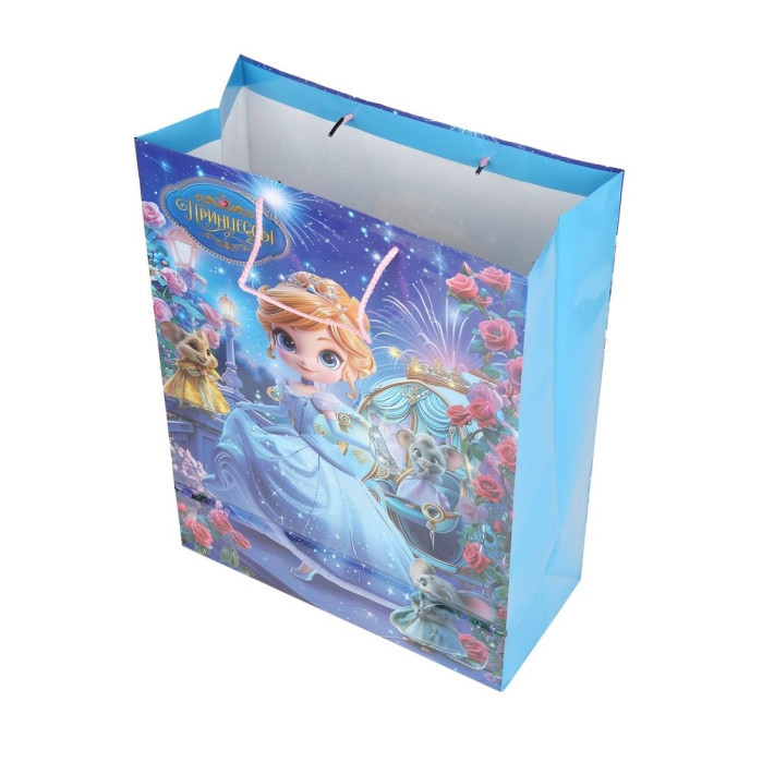Пакет подарочный глянцевый xl, "Принцесса"