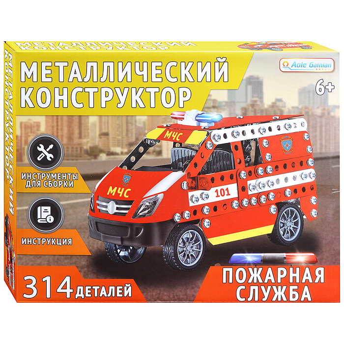 Конструктор металлический E8804 "МЧС" (314 дет.) в коробке Конструктор металлический E8804 "МЧС" (314 дет.) в коробке