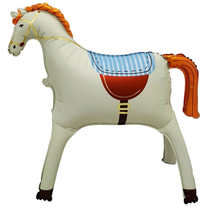 Шар 3D (35''/89 см) Фигура, Лошадка, Бежевый, Сатин, 1 шт. в уп. Шар 3D (35''/89 см) Фигура, Лошадка, Бежевый, Сатин, 1 шт. в уп.