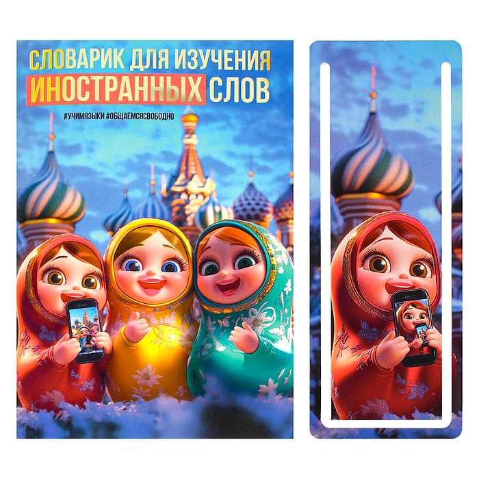 Тетрадь для изучения иностранных слов "Матрешки" А6, 32 л.  Тетрадь для изучения иностранных слов "Матрешки" А6, 32 л.