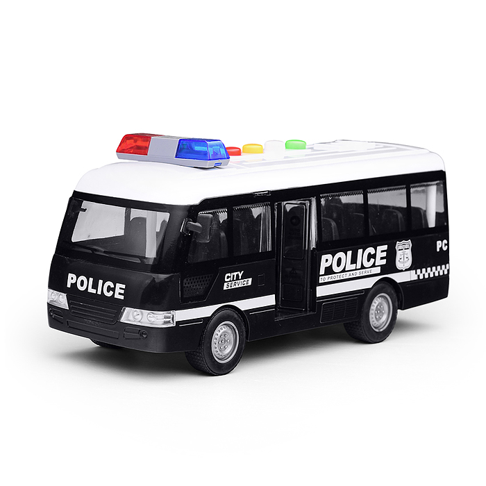 Автобус RJ5512B "Полицейская служба" (свет, звук) в коробке