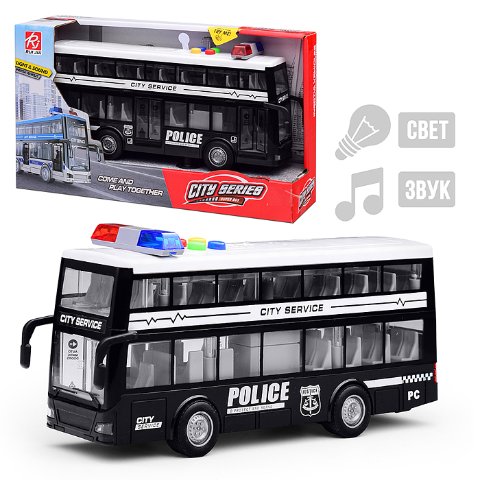 Автобус RJ5514B "Полиция" (свет, звук) в коробке Автобус RJ5514B "Полиция" (свет, звук) в коробке