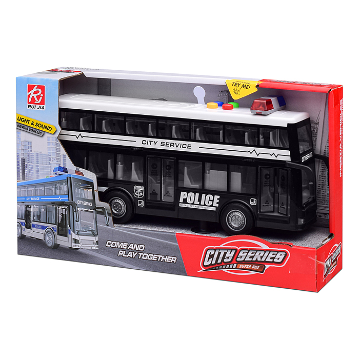 Автобус RJ5514B "Полиция" (свет, звук) в коробке