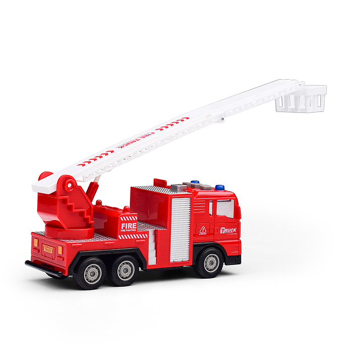 Машина RJ6821-3 "Пожарная" с лестницей (свет, звук) в коробке