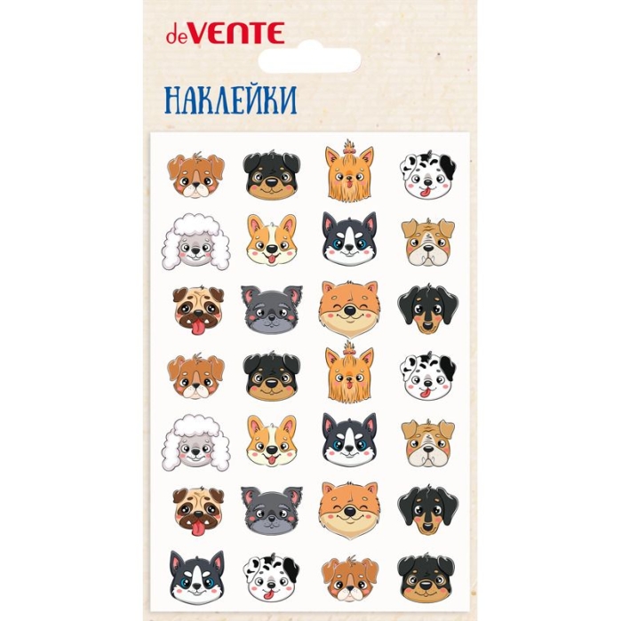 Наклейки мягкие "Dogs-stickers" размер карточки 10x15 см, puff, объемные, многоразовые Наклейки мягкие "Dogs-stickers" размер карточки 10x15 см, puff, объемные, многоразовые