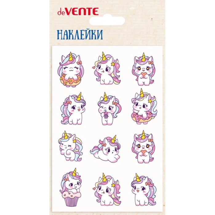 Наклейки мягкие "Unicorn pony" размер карточки 10x15 см, puff, объемные, многоразовые Наклейки мягкие "Unicorn pony" размер карточки 10x15 см, puff, объемные, многоразовые