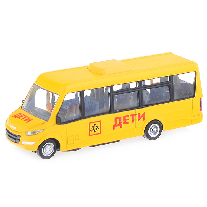 Фото к товару Автобус металл Iveco Daily Vsn-700 Дети, 15 см, (двери, инерц,) в коробке Автобус металл Iveco Daily Vsn-700 Дети, 15 см, (двери, инерц,) в коробке