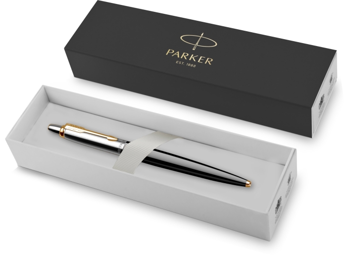 Ручка шариковая "Jotter Originals Recycled Black GT" синяя, 0,8мм, кноп., подарочная упаковка