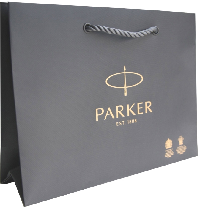 Фирменный бумажный пакет Parker размер 25x19x8