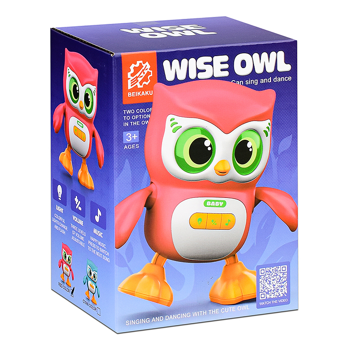 Интерактивная игрушка S-004A "Сова" в коробке