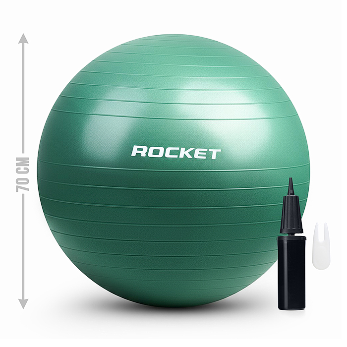 Фитбол 70см ROCKET R0218 (70-75см1000г)
