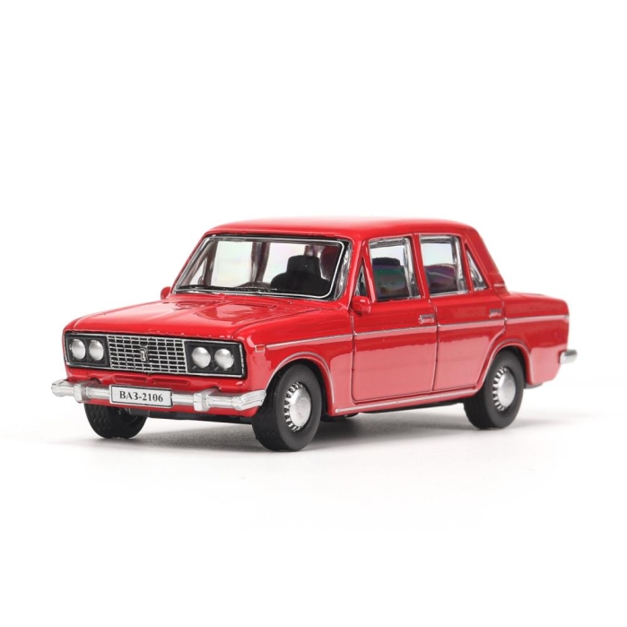 Машина металл LADA lada 2106 длина 10,5 см, инерц, красный, в коробке