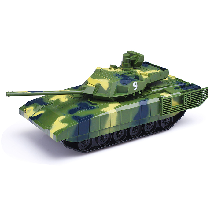 Фото к товару Танк р/у "Т-14" армата 23 см, свет, камуф, кор.  Танк р/у "Т-14" армата 23 см, свет, камуф, кор.
