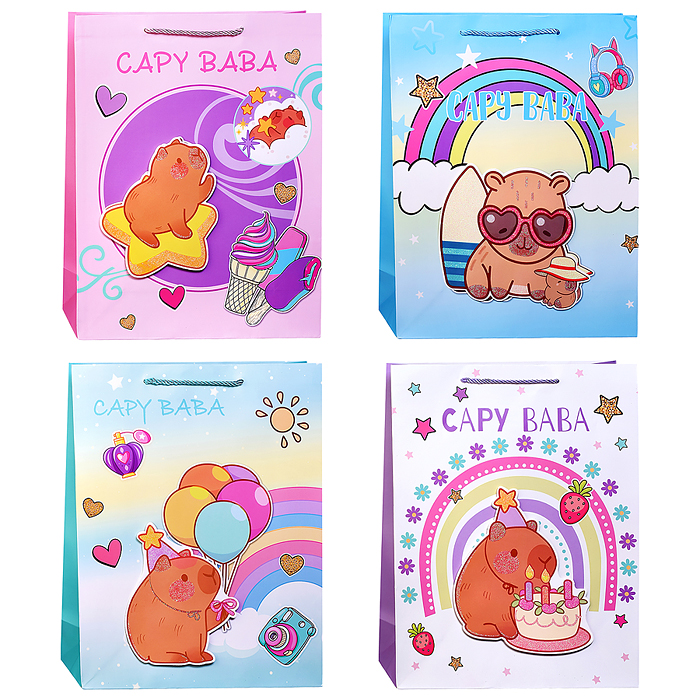 Пакет подарочный 00-7411 "Поздравляю!" 31*12*40см